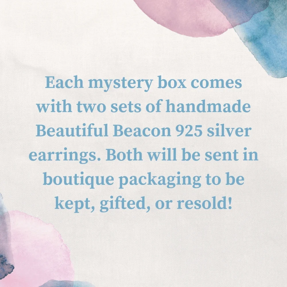 Handmade Beautiful Beacons Resin 925 Silver Earrings Mystery Bundle!